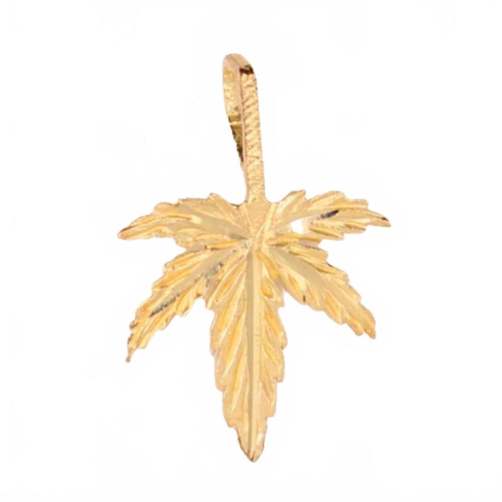 Vintage 14kt Yellow Gold Sweet Leaf Charm Pendant